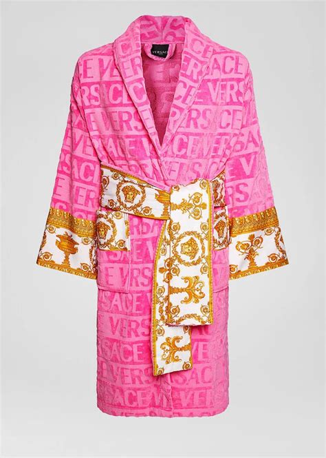 versace pink robe|pink versace bathrobe.